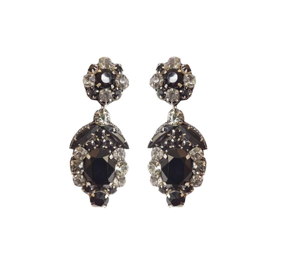 Øredobber Blossom Medium Ear, Black