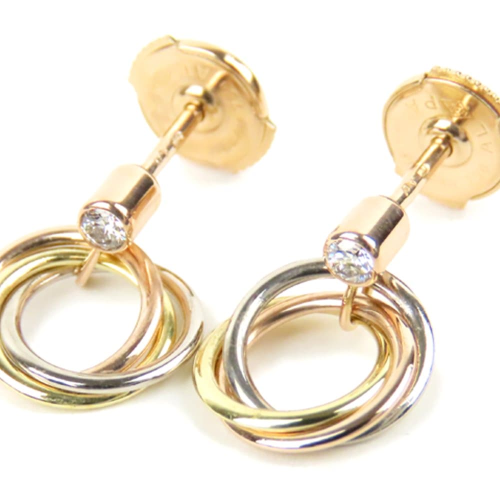 Cartier Diamond Trinity Earrings Gold