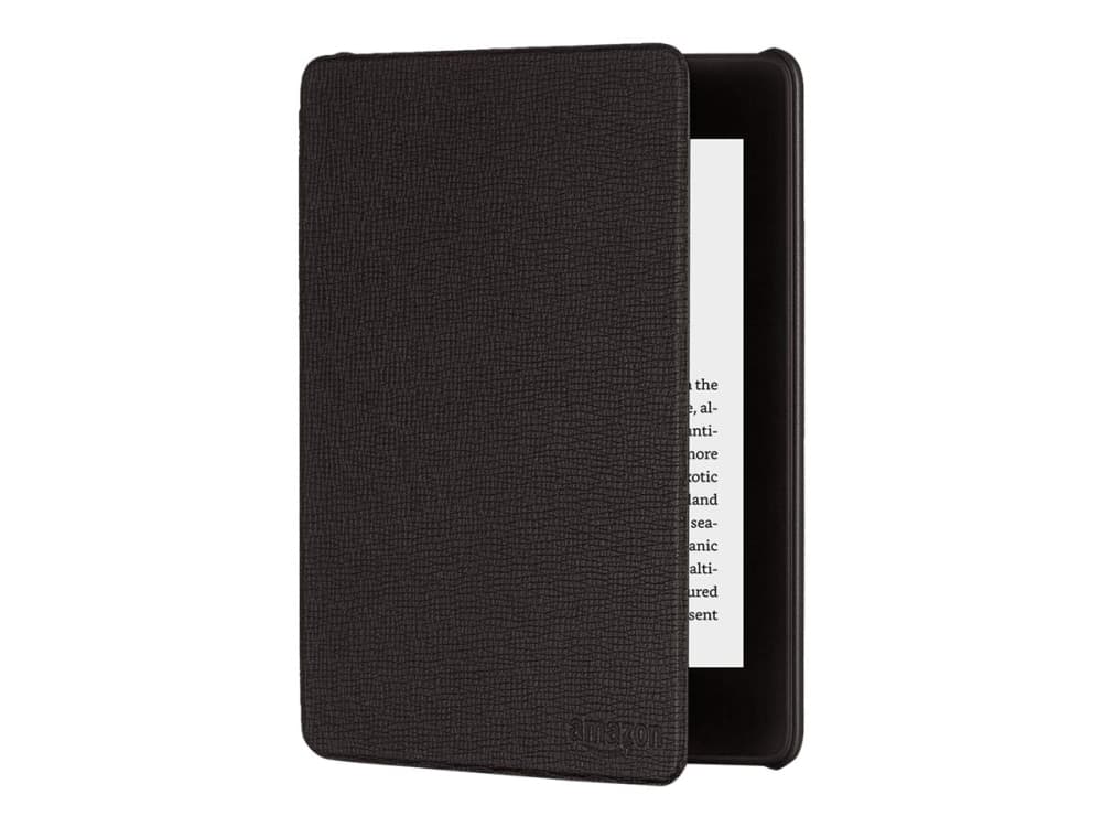 Amazon - Vikbart fodral för eBook-läsare - genuint läder - svart - för Kindle Paperwhite Wi-Fi 2018
