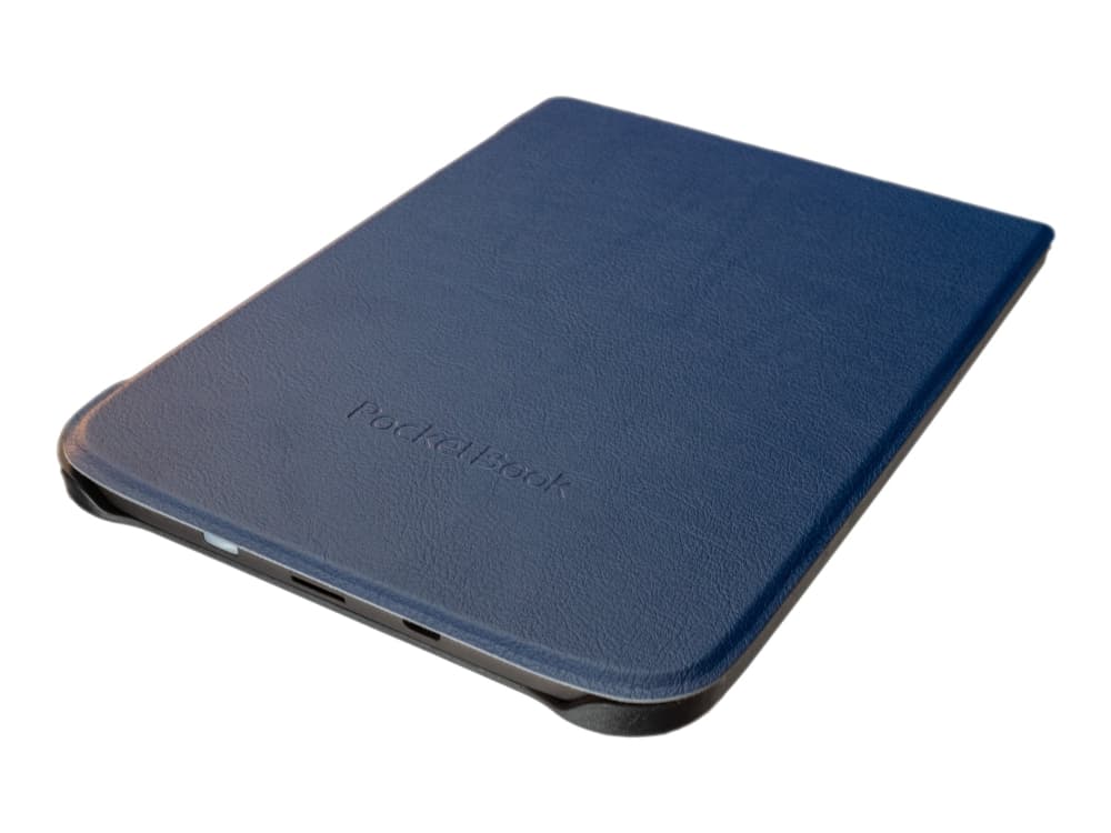 PocketBook Shell series - Vikbart fodral för eBook-läsare - plast, polyuretanläder - blå - 7.8" - för PocketBook InkPad 3