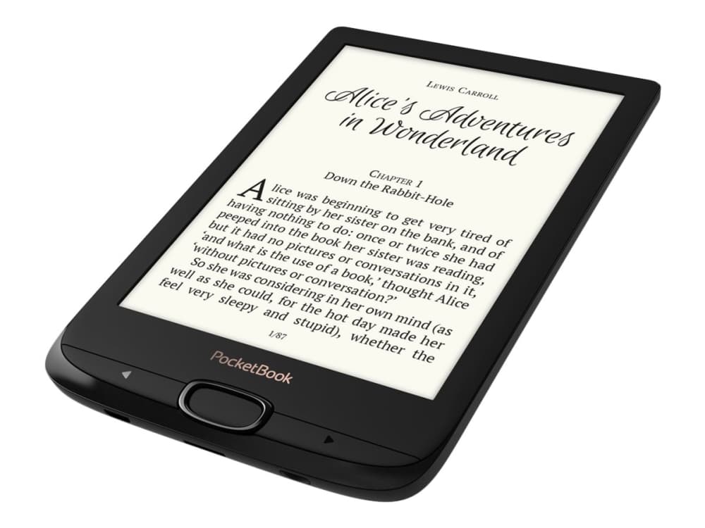 PocketBook Basic Lux 2 - eBook-läsare - 8 GB - 6" monokrom E Ink Carta (758 x 1024) - microSD-kortplats - Wi-Fi - obsidiansvart