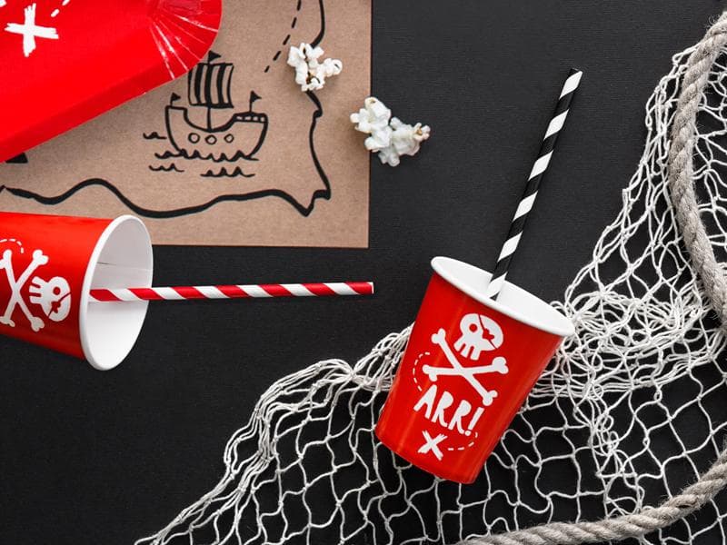 Pappmuggar Röd - Pirates Party