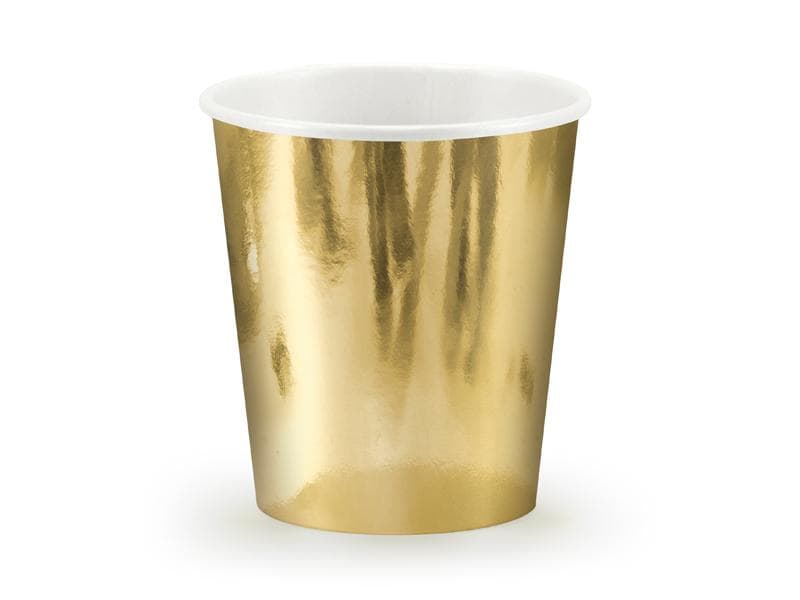 Pappmuggar 6st - Guld