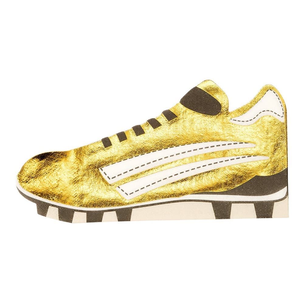 Servetter Fotbolls Fest Kalas Guld Fotbollssko