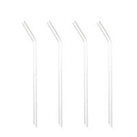Dora Drinkpinne sugrör med böj klarglas 4 pack längd 21 cm