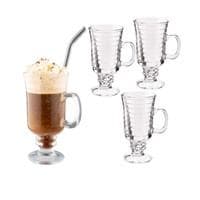 Iona Irish coffee set 8 delar 4 glas 4 sugrör i glas rymd 2 dl