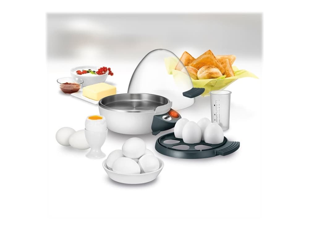 UNOLD EIERKOCHER WHITE LINE - Eggkoker - 350 W - hvit/antrasitt