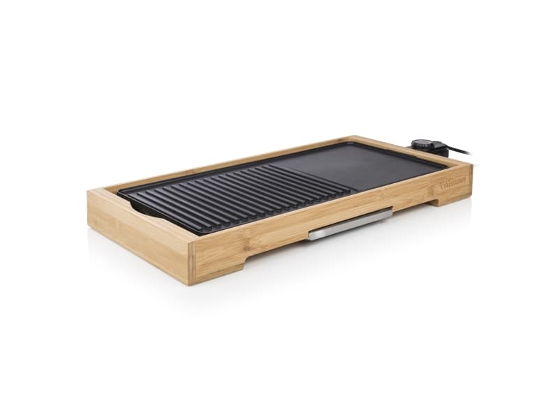 Tristar BP-2641 grill Bordsskiva Elektrisk Bamboo, Svart 2200 W