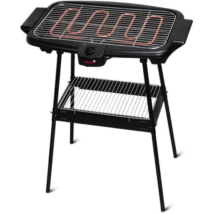 HARPER - BQS1000BLK - Elektrisk grill - 2000W - Svart