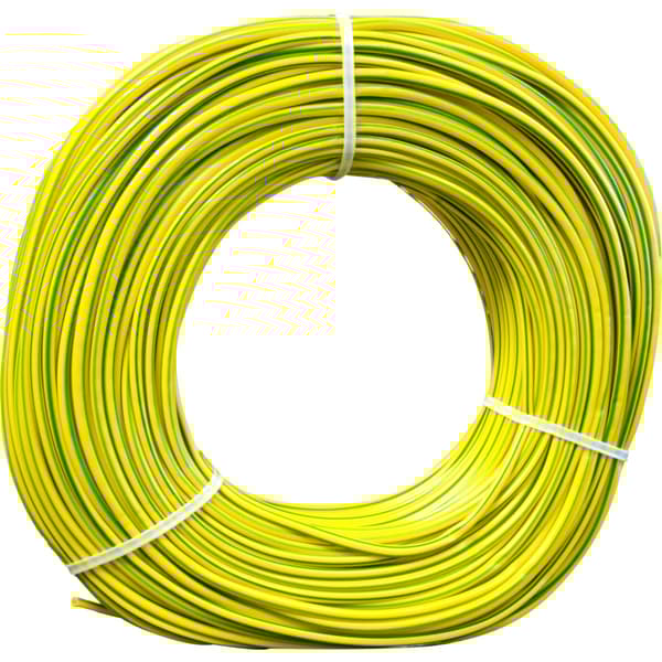 PVC STRØMPE 6MM GUL/GRØNN