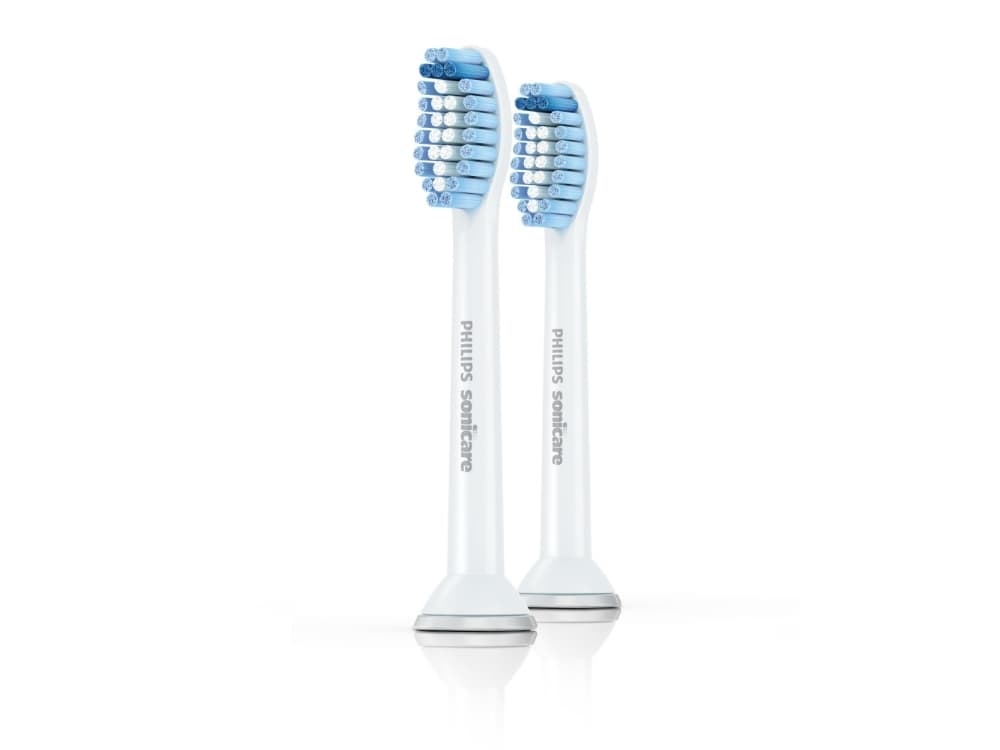 Philips Sonicare Sensitive HX6052 - Extra tandborsthuvud - till tandborste (paket om 2) - för Sonicare HX9332, HX9352; Sonicare FlexCare HX 6986; Son
