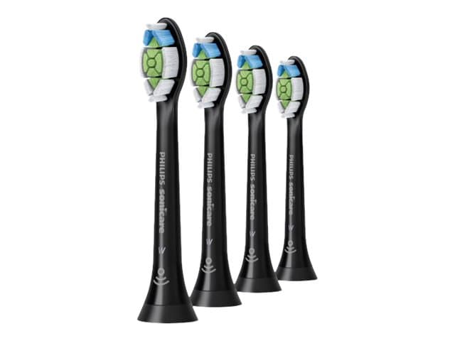 Philips Sonicare W HX6064 Optimal White - Extra tandborsthuvud - till tandborste - svart (paket om 4) - för Sonicare 2 Series; Sonicare DiamondClean