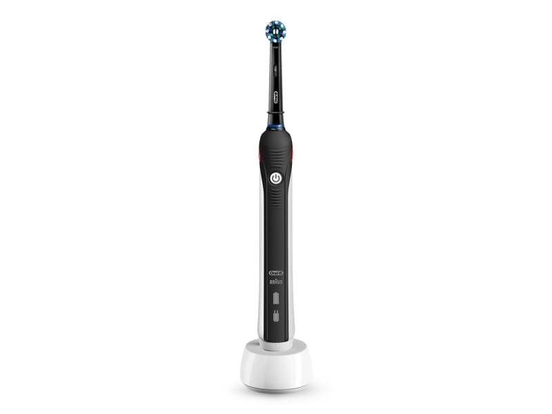 Oral-B Pro 2 2000 Black Edition, Roterande tandborste, Daglig vård, Svart, Vit, Rund, Batteri, Inbyggt batteri