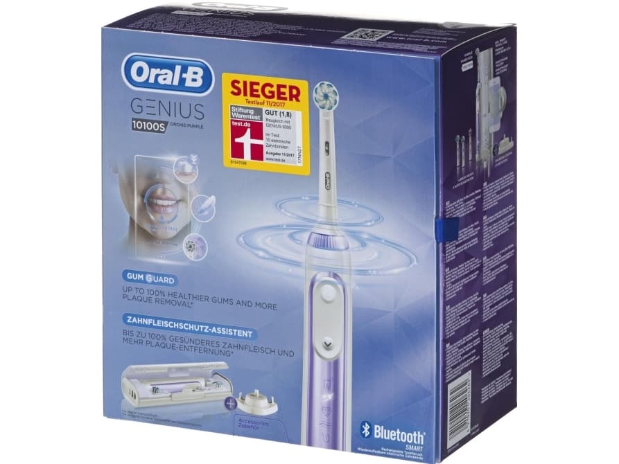 Oral-B Genius 10100S - Tandborste - sladdlös - orkidépurpurfärgad