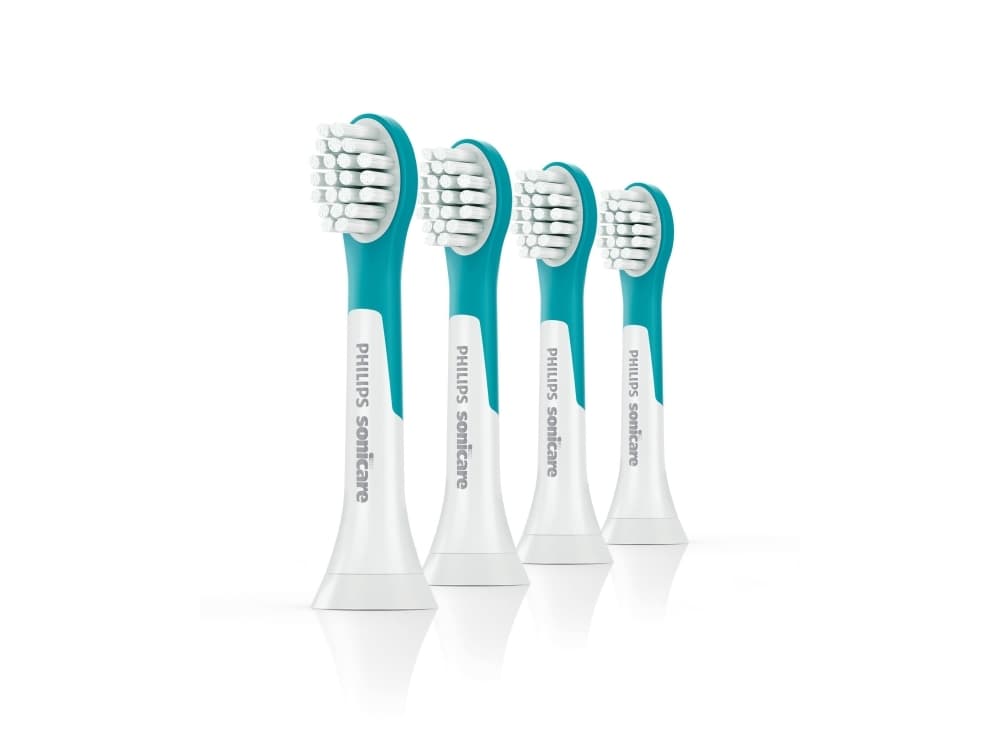 Philips Sonicare For Kids 4-pakning, kompakt størrelse, kompakte soniske tannbørstehoder