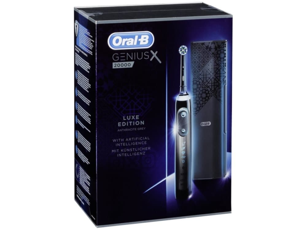 Oral-B Genius X 20000 Luxe Edition, Voksen, Roterende tandbørste, Gum pleje, Sensitiv, Blegning, Roseguld, Hvid, 2 min, Batteri