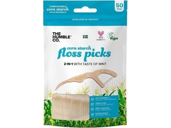 Humble HUMBLE_Dental Floss Picks White toothpicks and toothpicks 50pcs