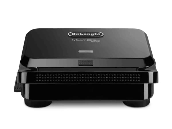 DeLonghi MultiGrill Easy SW12A.BK, Svart, Rektangulær, 270 x 140 mm, Hengslet Lokk, 800 W, 220 - 240 V