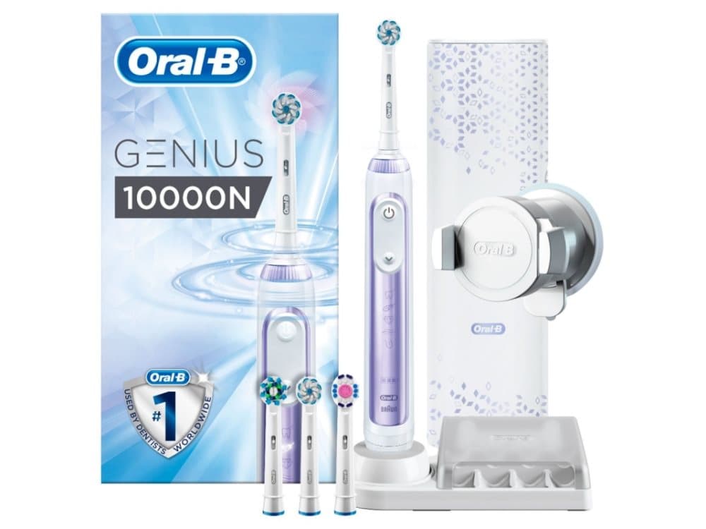 Oral-B Genius 10000N 80313041, Voksen, Gum pleje, Blød, Blegning, Lilla, Tyskland, Batteri, Indbygget batteri