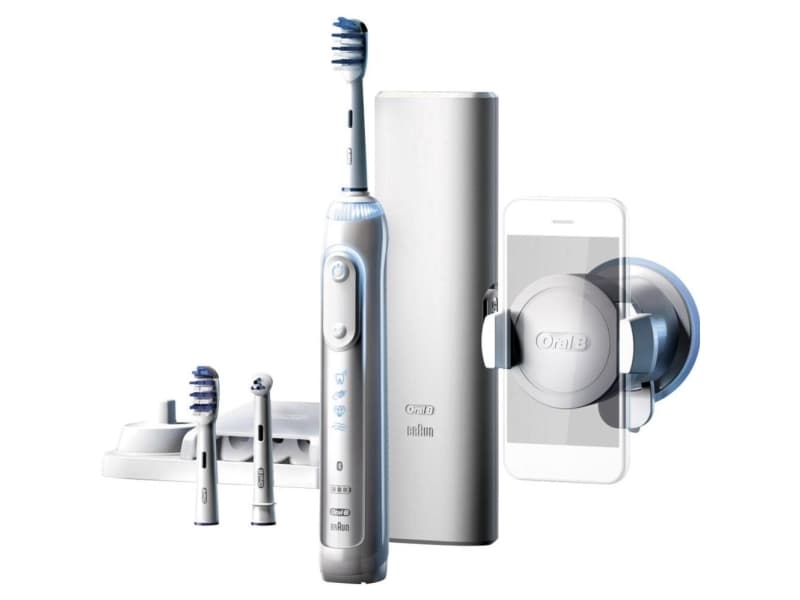 Oral-B Genius 8000N silver rotary toothbrush
