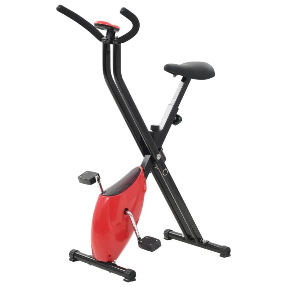 vidaXL Träningscykel Xbike remdrift röd