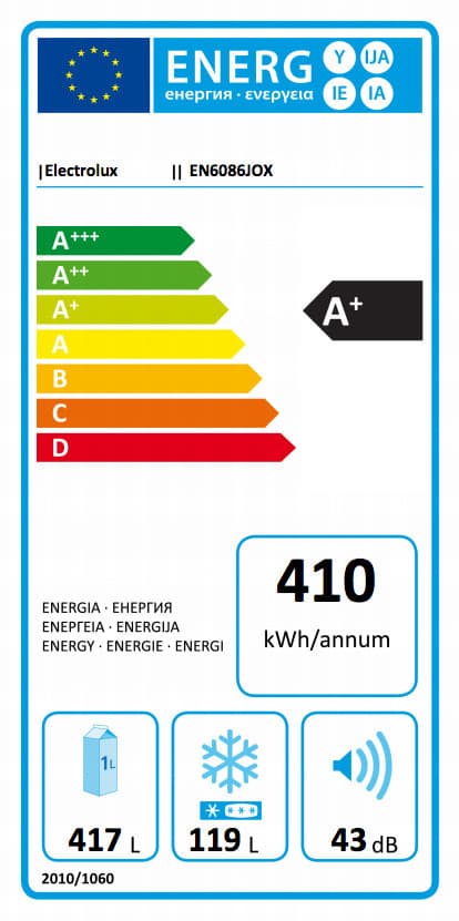 A+ Electrolux Side-by-side EN6086JOX