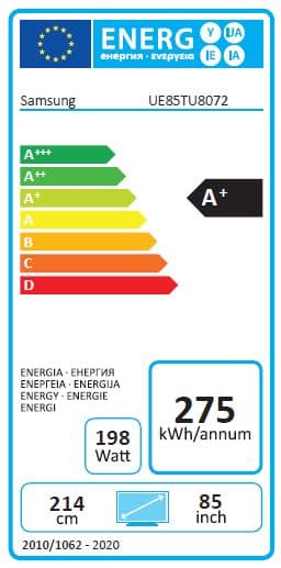 A+ Samsung UE85TU8072 85" QLED 4K Ultra HD LED-TV