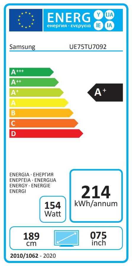 A+ Samsung UE75TU7092 75" Smart 4K Ultra HD LED-TV