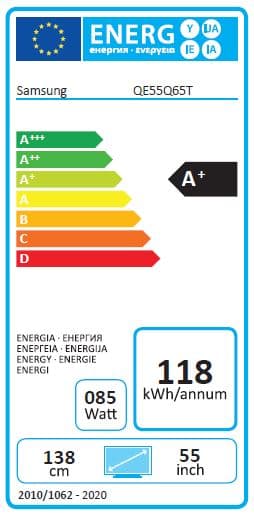 A+ Samsung QE55Q65TAU 55" QLED Smart 4K Ultra HD LED-TV