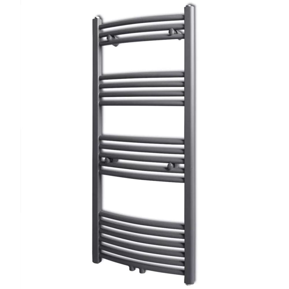 vidaXL Handdukstork centralvärme element båge grå 500 x 1160 mm