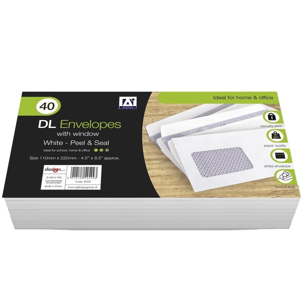 Anker DL Peel & Seal Kuvert med fönster (paket med 40)