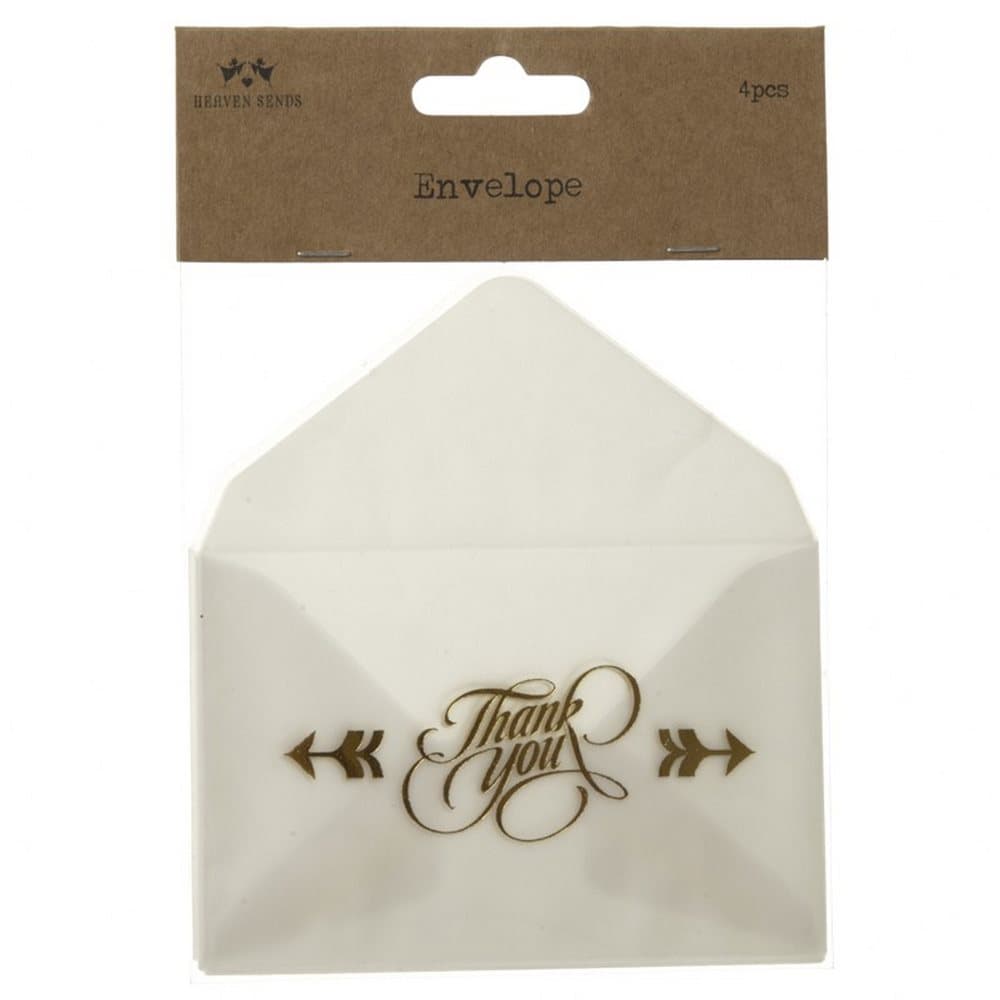 Uppsättning av 4 mini-tack kuvert