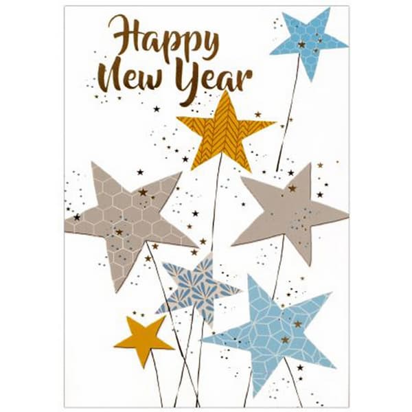 Simon Elvin Stars Happy New Year Cards (Pack of 6)