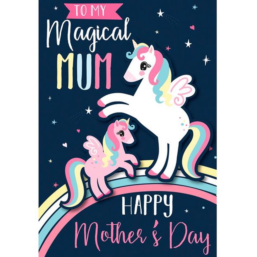 Eurowrap Unicorn Mothers Day gratulationskort