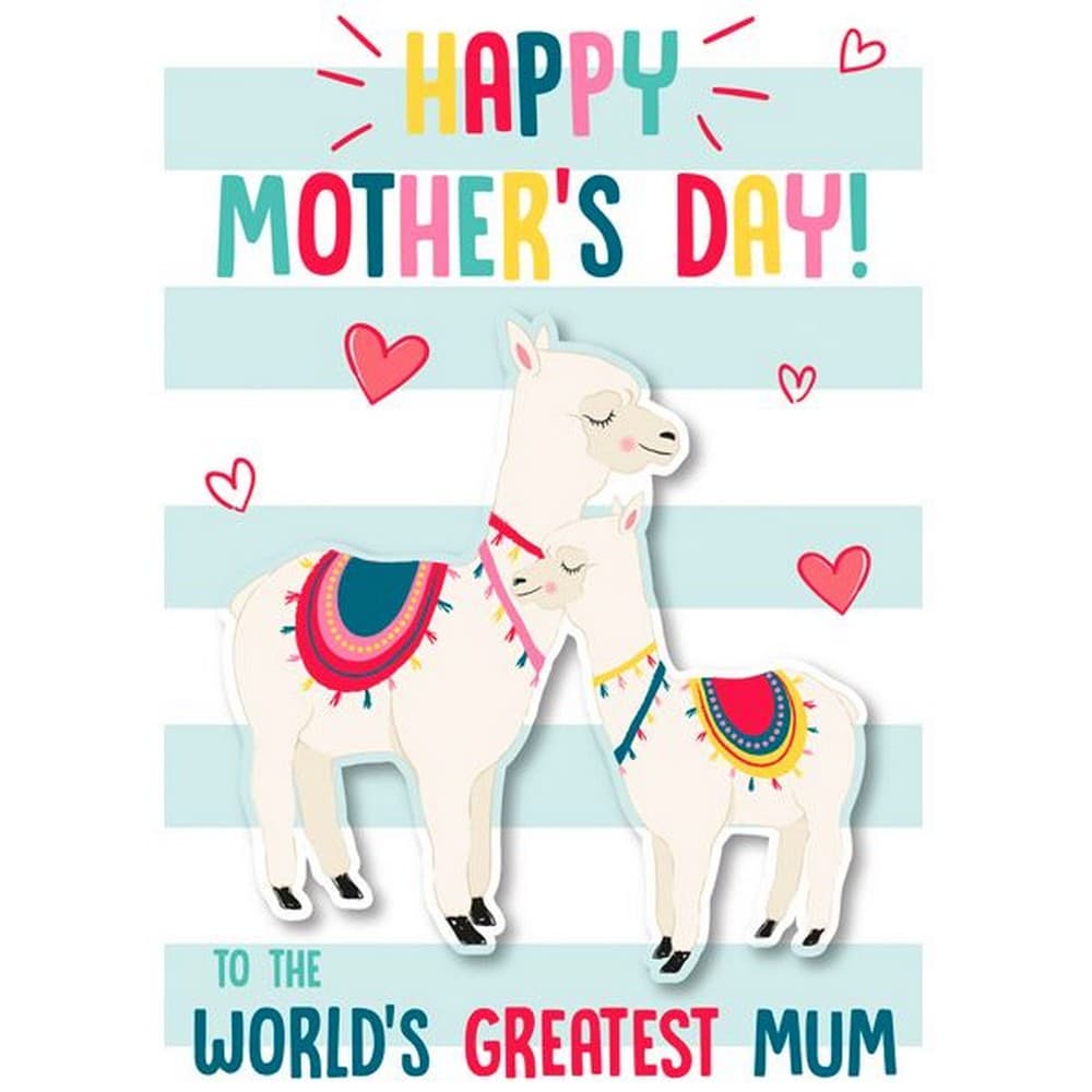 Eurowrap Llama Mothers Day gratulationskort