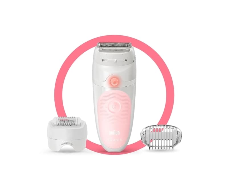Braun Silk-épil 5 Silk-epil 5-620 Wet & Dry 28 pincetter Rosa, Vit