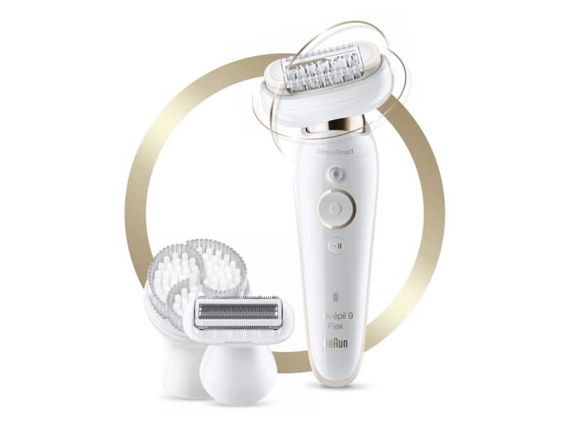 Braun Silk-épil 9 81688639 epilatorer 40 pincetter Vit, Guld