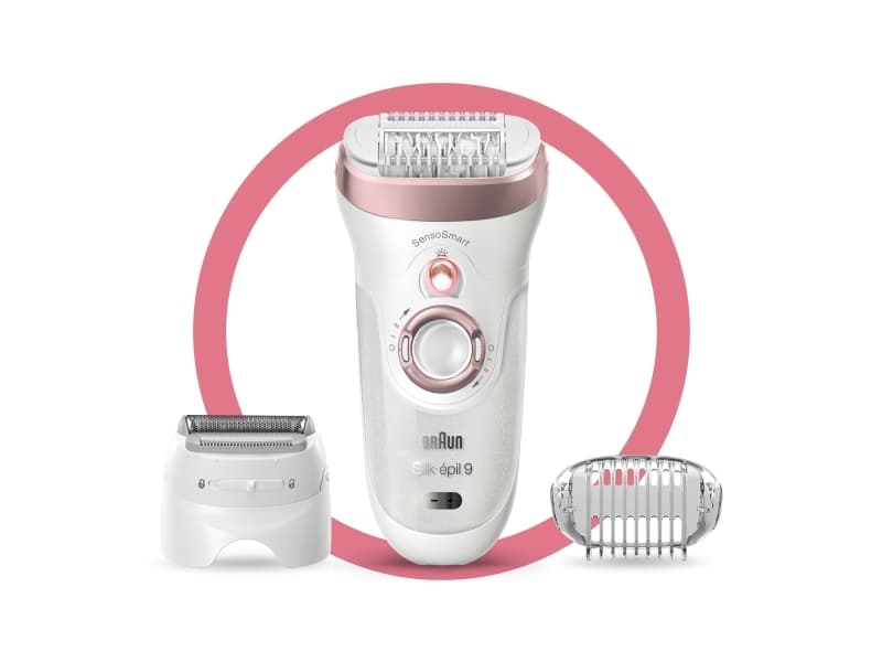 Braun Silk-épil 9 9-720 40 pincetter Rosa, Vit