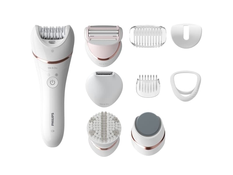 Philips För ben, kropp och fötter, epilator för våt- och torrepilering, Rosa, Vit, Epilering, Exfoliering, Rakning, Smoothing pedicure roller, 70400