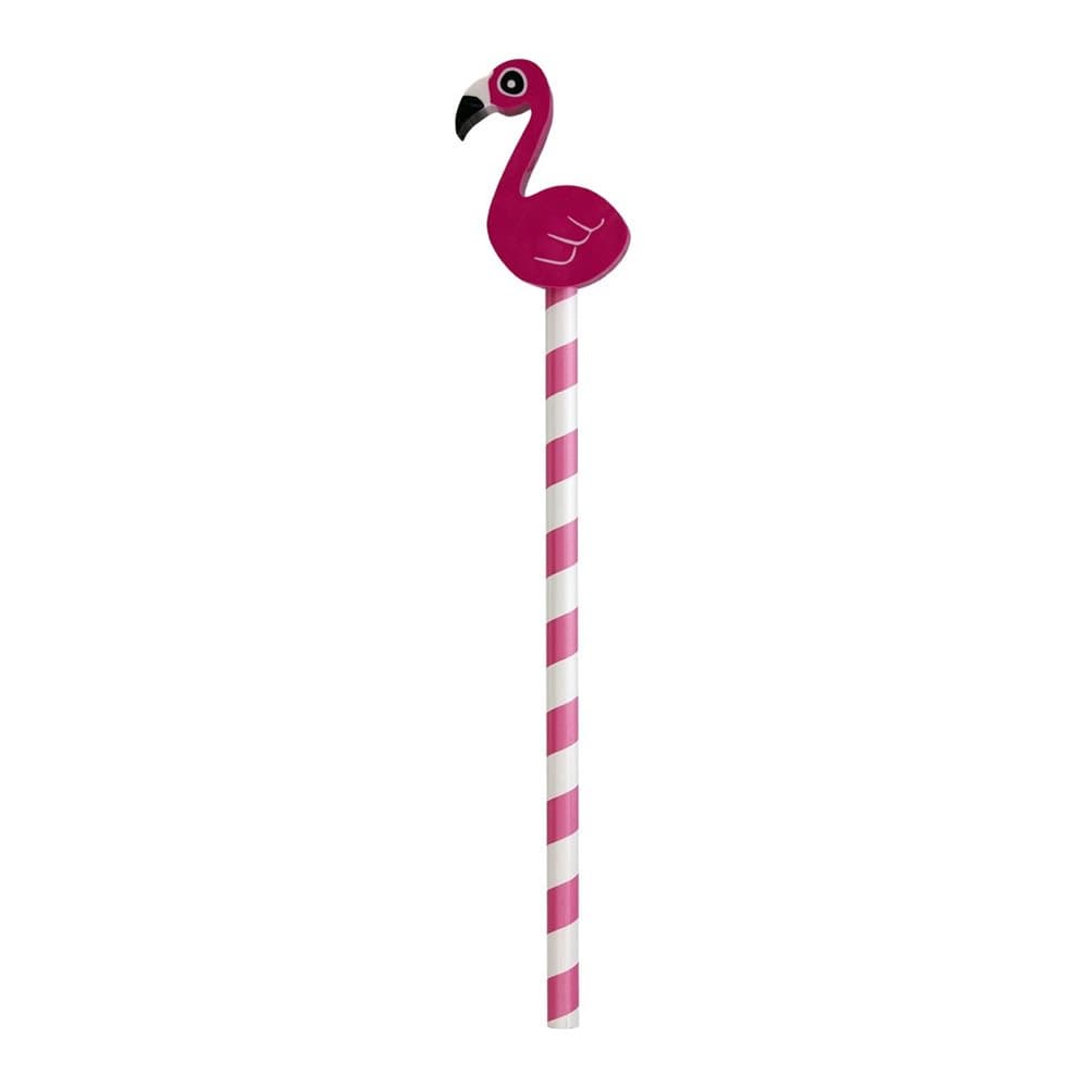 Grindstore Randig blyertspenna med Flamingo Eraser Topper
