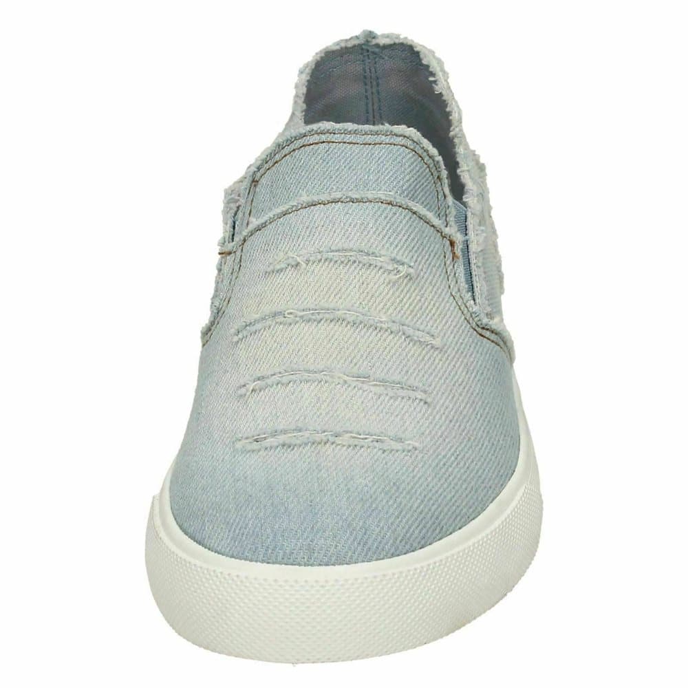 Spot On Womens/Ladies Distressed Denim Slip On Shoes
