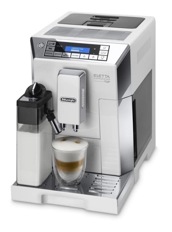De'Longhi Eletta Cappuccino TOP ECAM 45.760.W - Automatisk kaffekokare med cappuccinatore - 15 bar - vit