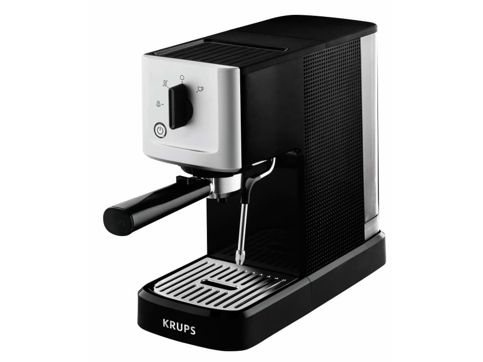 Krups XP3440, Espressomaskin, 1 l, Malt kaffe, 1460 W, Svart, Sølv