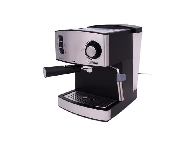 Mesko Espresso Machine MS 4403 Pump pressure 15 bar, Built-in milk frother, Semi-automatic, 850 W, Stainless steel/Black