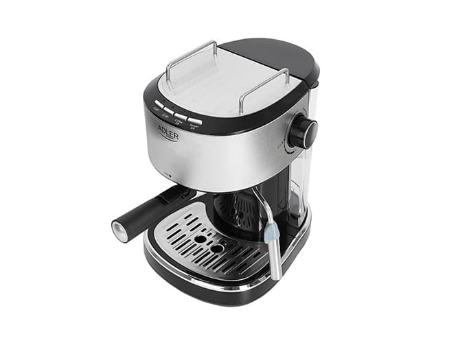 Adler AD 4408, Espressomaskin, Malat kaffe, 850 W, Svart, Rostfritt stål