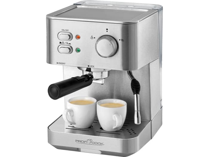 ProfiCook PC-ES 1109, Espressomaskin, 1,5 l, Malat kaffe, 1050 W, Rostfritt stål