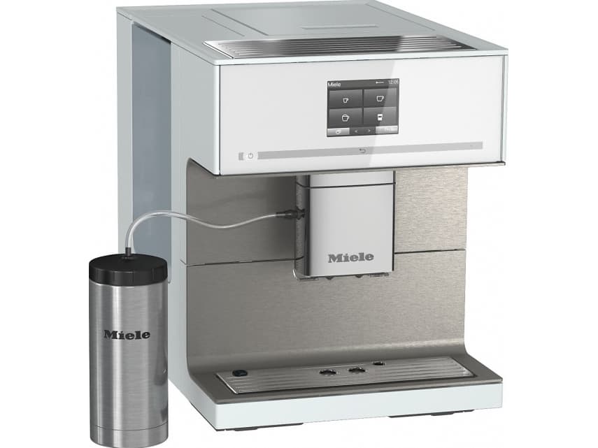 Miele CM 7550, Kaffebrygger (drypp), 2,2 l, Kaffe bønner, Inebygget kaffekværn, 1500 W, Sølv, Hvit