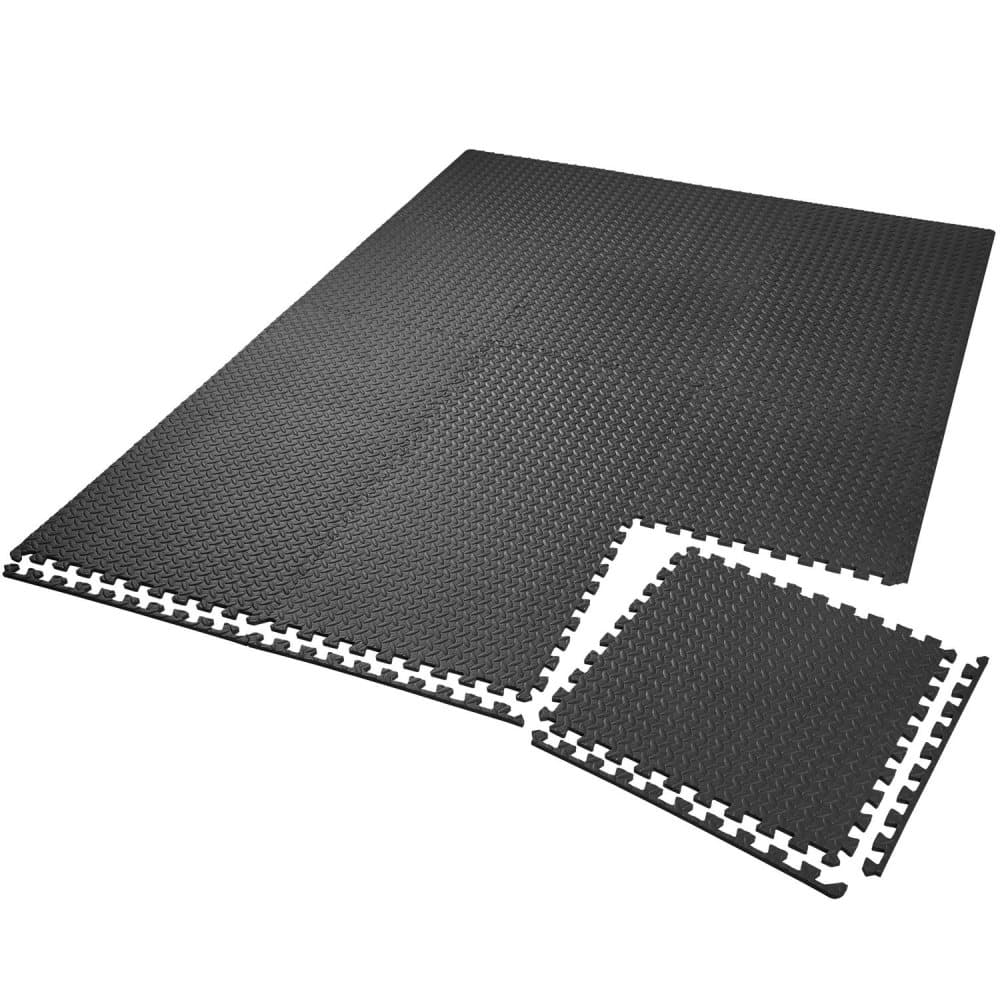 Träningsmatta 12-pack - svart