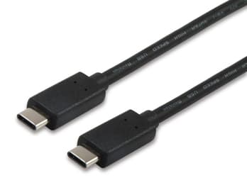 Equip 12888307, 1 m, USB C, USB C, 2.0, Hane/Hane, Svart