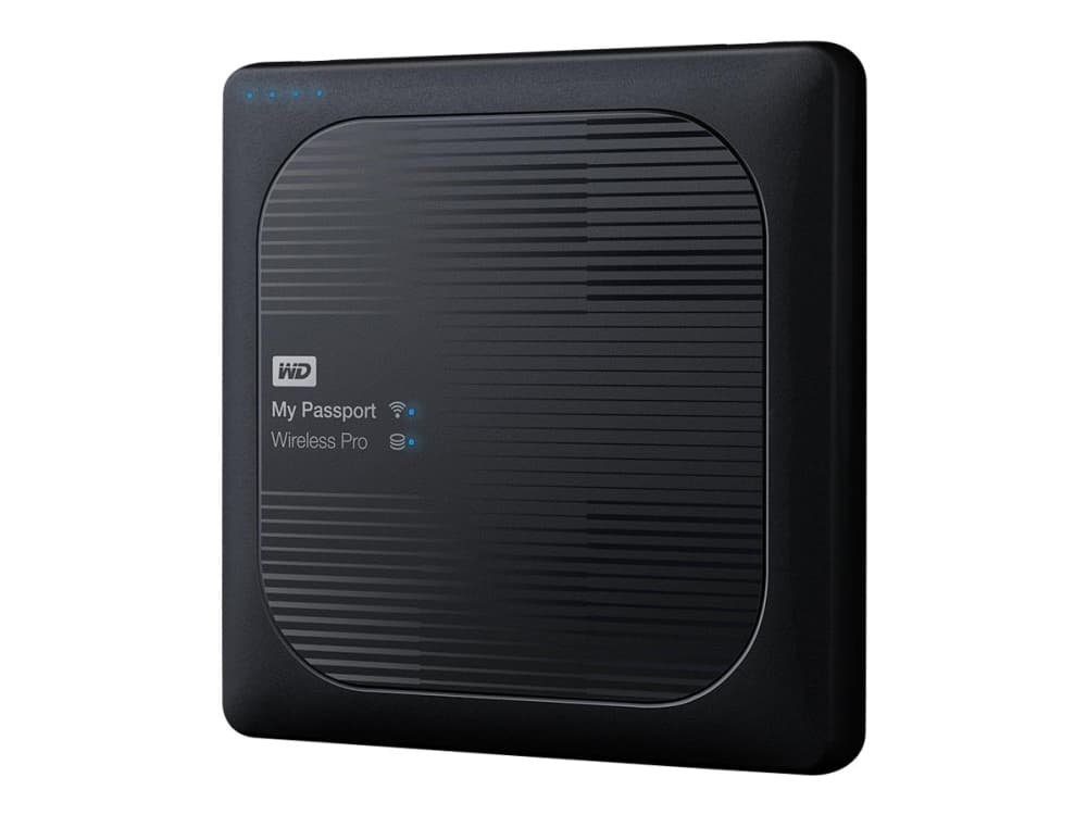 WD My Passport Wireless Pro WDBP2P0020BBK - Nettverksstasjon - 2 TB - HDD 3 TB x 1 - RAM 512 MB - USB 3.0 / 802.11ac